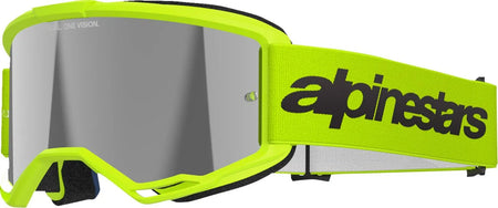Alpinestars Crossbril Vision 3 Wordmark Yellow Fluo Mirror-Silver