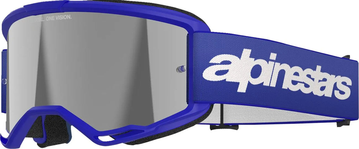 Alpinestars Crossbril Vision 3 Wordmark Blue Mirror-Silver