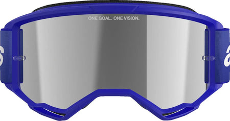 Alpinestars Crossbril Vision 3 Wordmark Blue Mirror-Silver