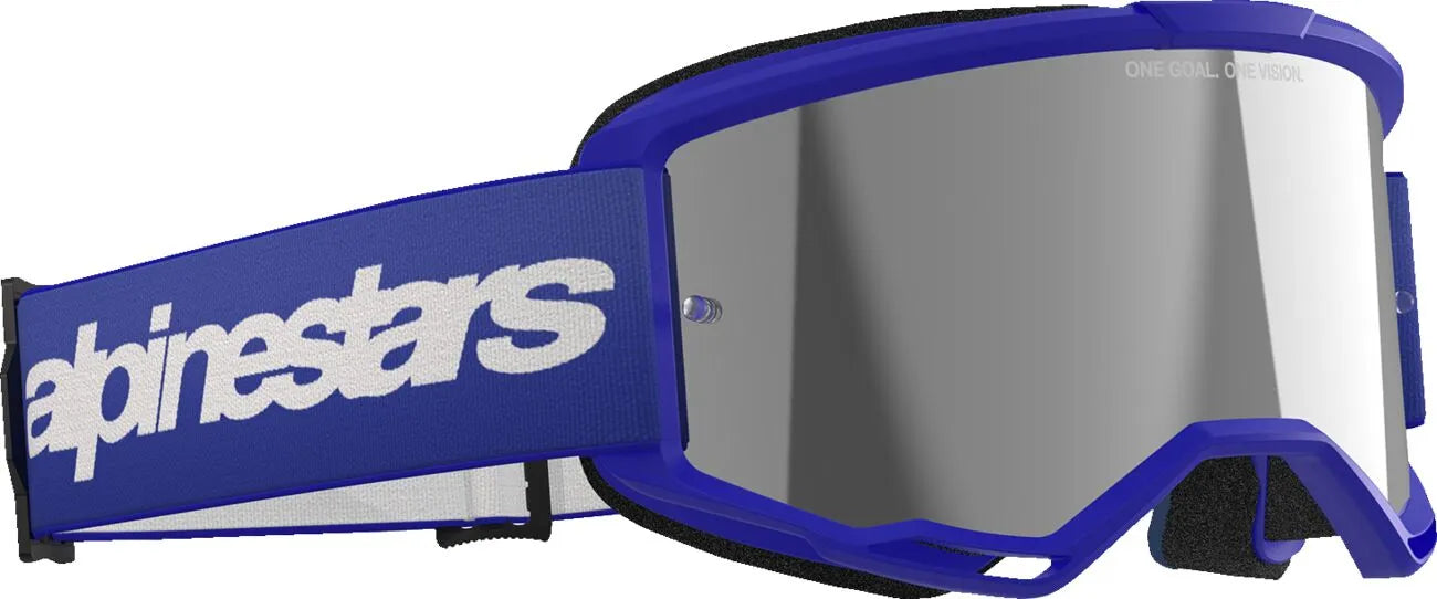 Alpinestars Crossbril Vision 3 Wordmark Blue Mirror-Silver