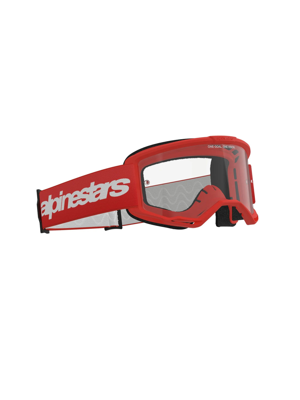 Alpinestars Crossbril Vision 3 Wordmark Red Clear