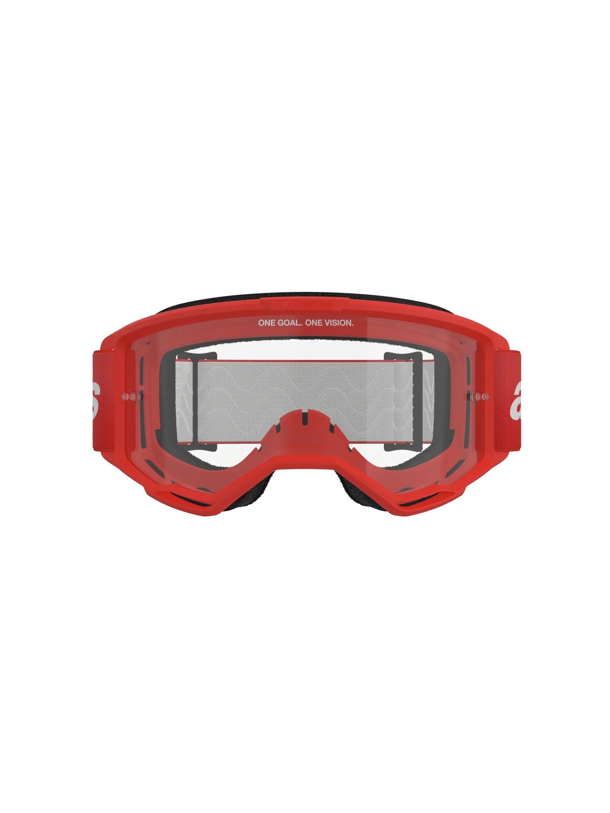 Alpinestars Crossbril Vision 3 Wordmark Red Clear