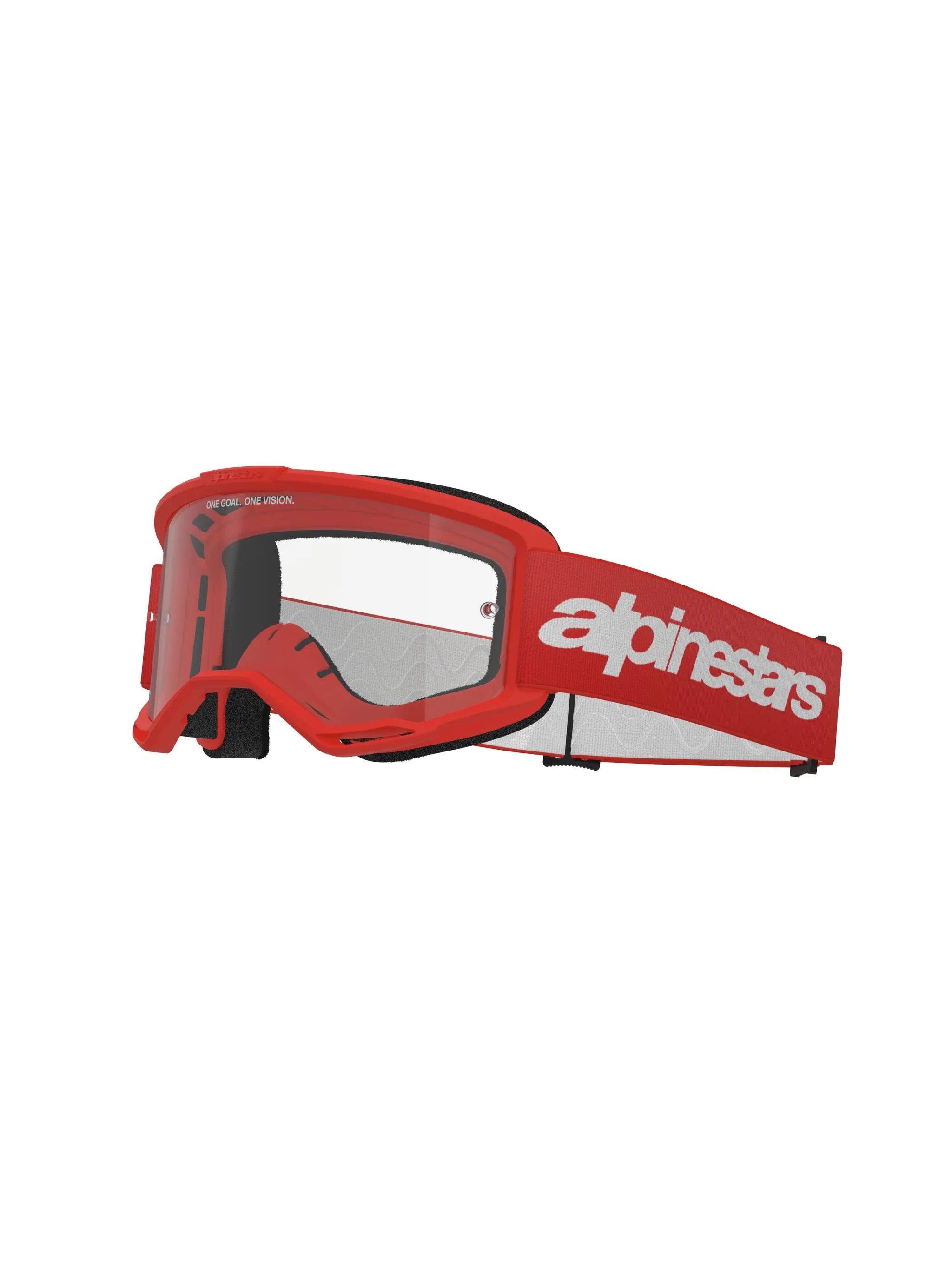 Alpinestars Crossbril Vision 3 Wordmark Red Clear