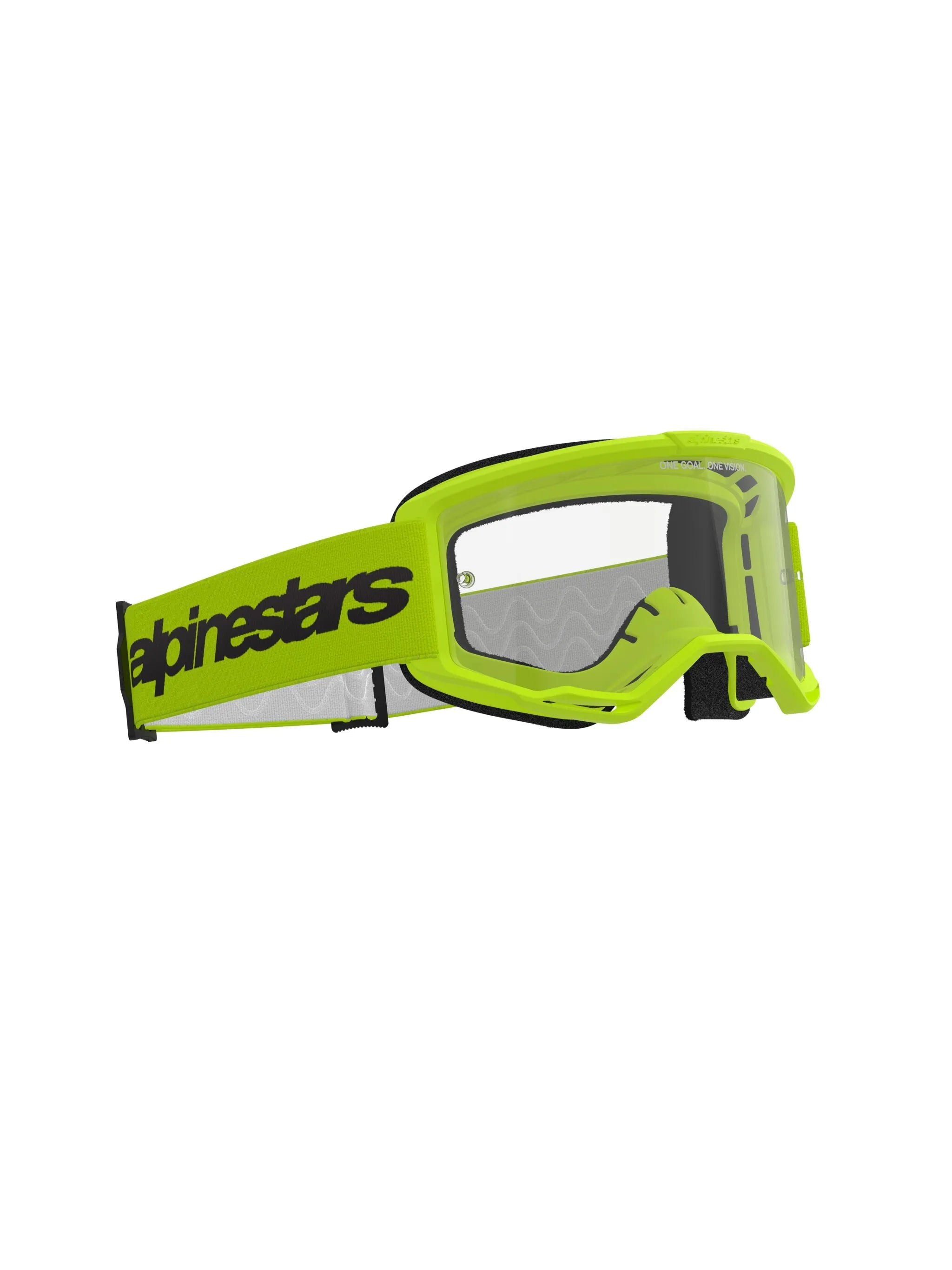 Alpinestars Crossbril Vision 3 Wordmark Yellow Clear
