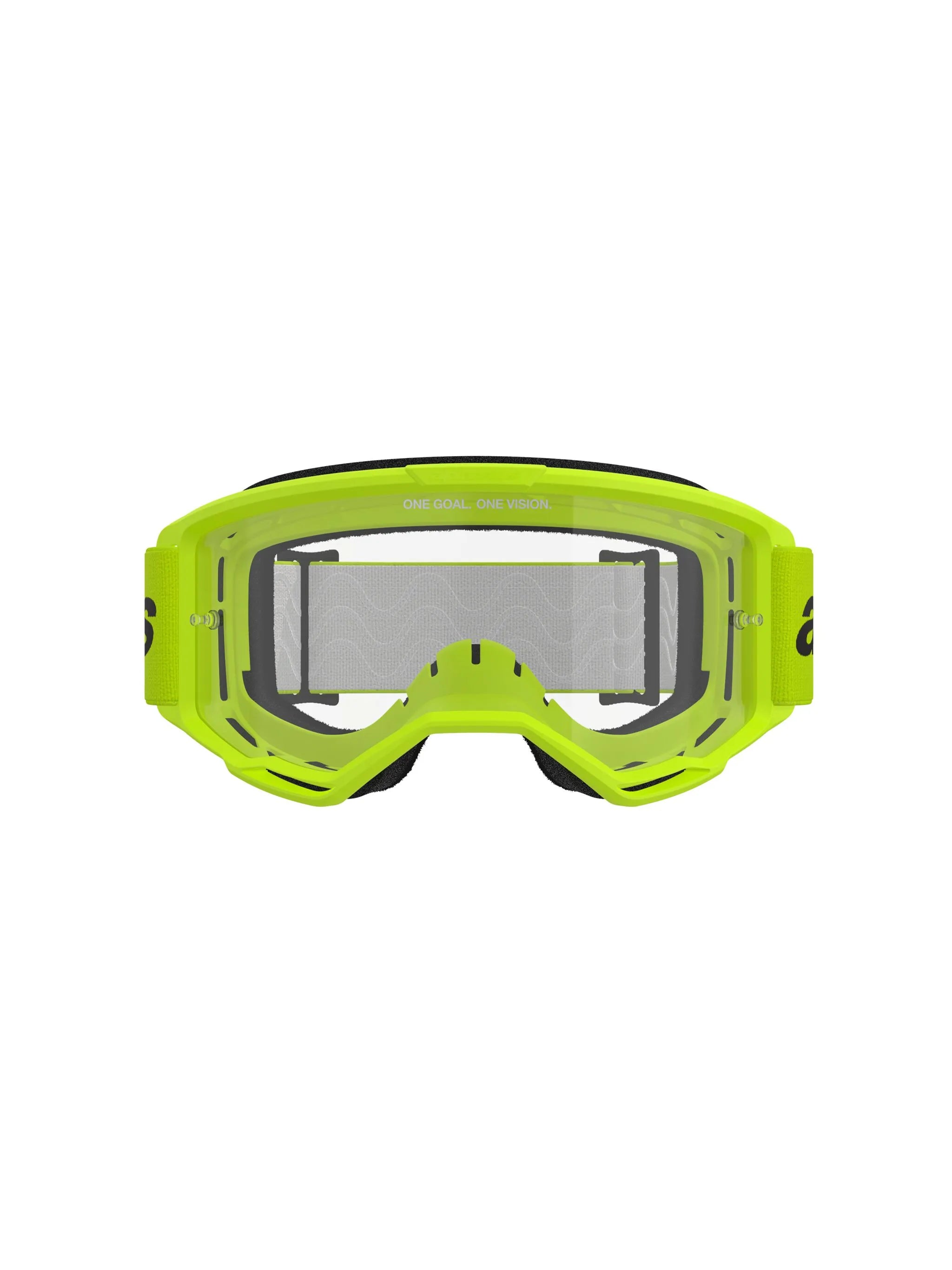 Alpinestars Crossbril Vision 3 Wordmark Yellow Clear