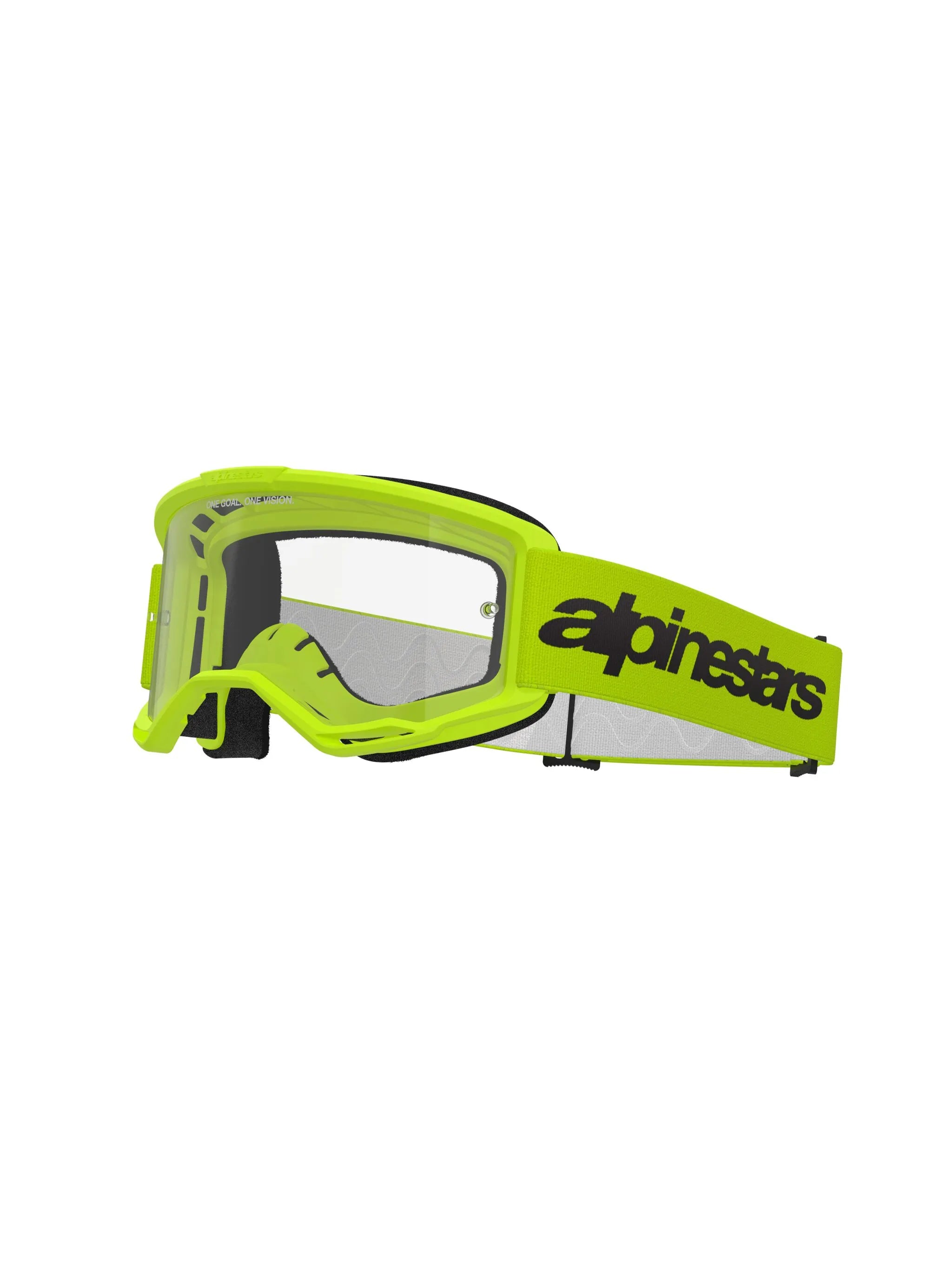 Alpinestars Crossbril Vision 3 Wordmark Yellow Clear