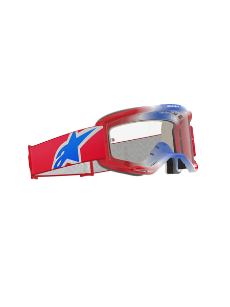 Alpinestars Crossbril Vision 5 Corp Red/White/Blue Clear
