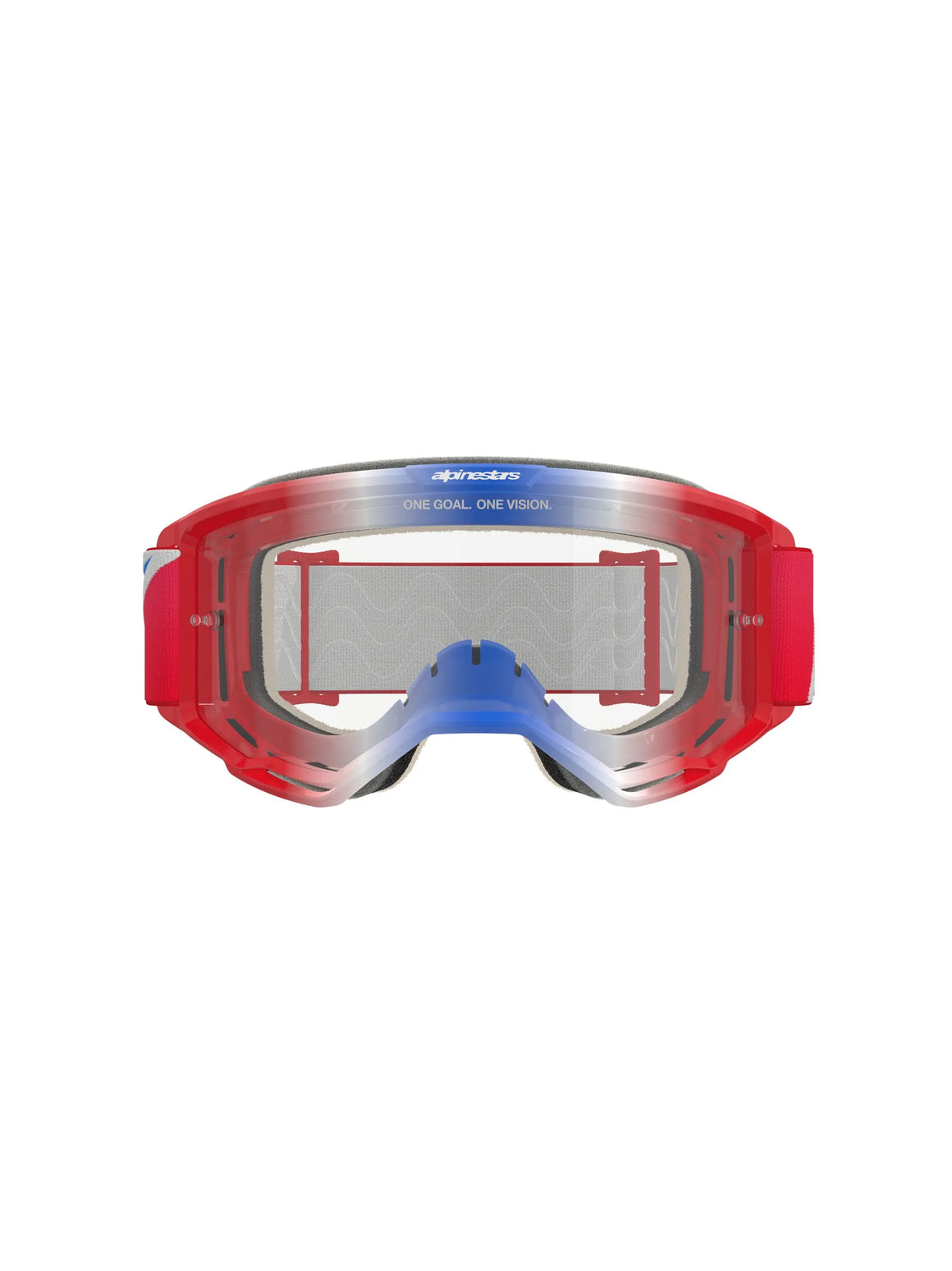 Alpinestars Crossbril Vision 5 Corp Red/White/Blue Clear