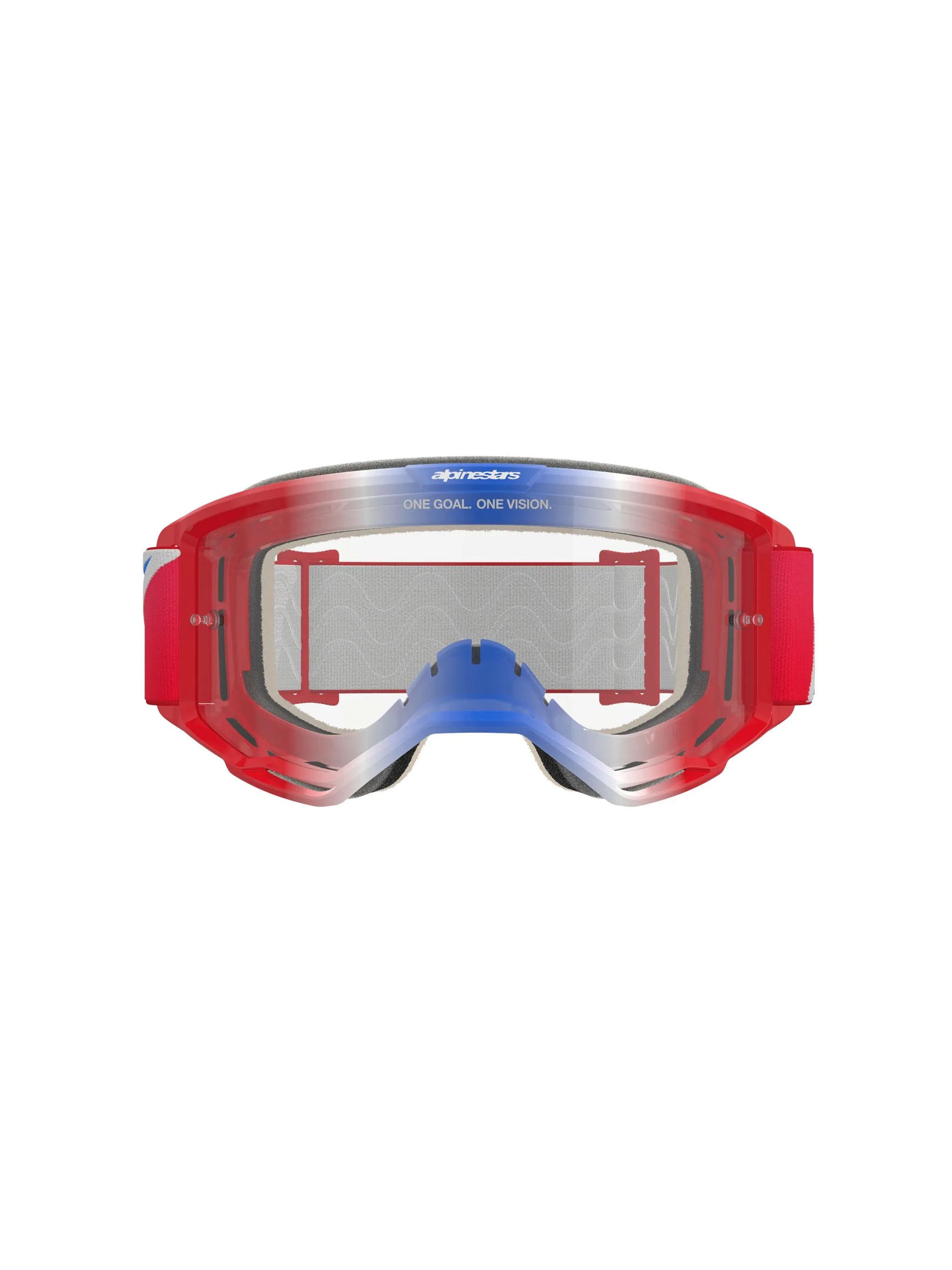 Alpinestars Crossbril Vision 5 Corp Red/White/Blue Clear