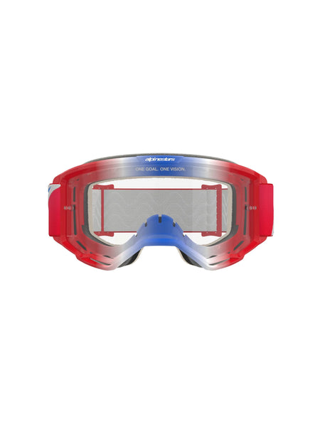 Alpinestars Crossbril Vision 5 Corp Red/White/Blue Clear