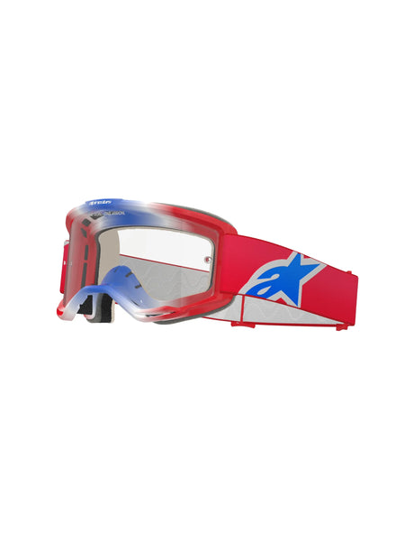 Alpinestars Crossbril Vision 5 Corp Red/White/Blue Clear