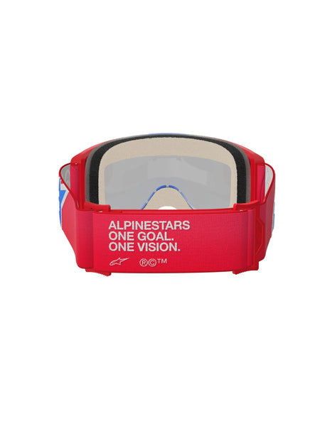 Alpinestars Crossbril Vision 5 Corp Red/White/Blue Mirror-Blue