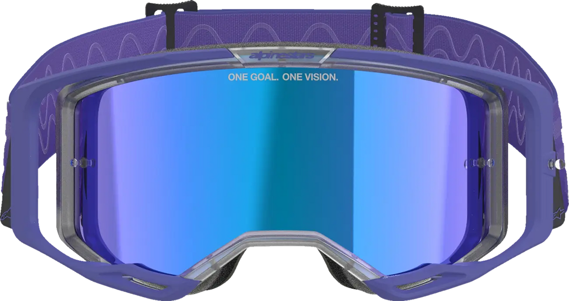Alpinestars Crossbril Vision 8 Corp Purple Mirror-Blue