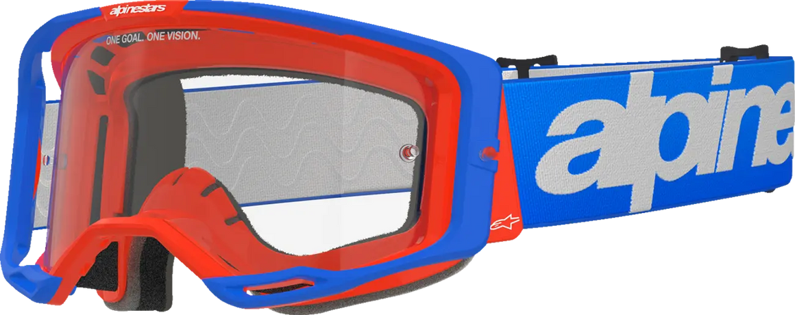 Alpinestars Crossbril Vision 8 Wordmark Blue/Orange Clear