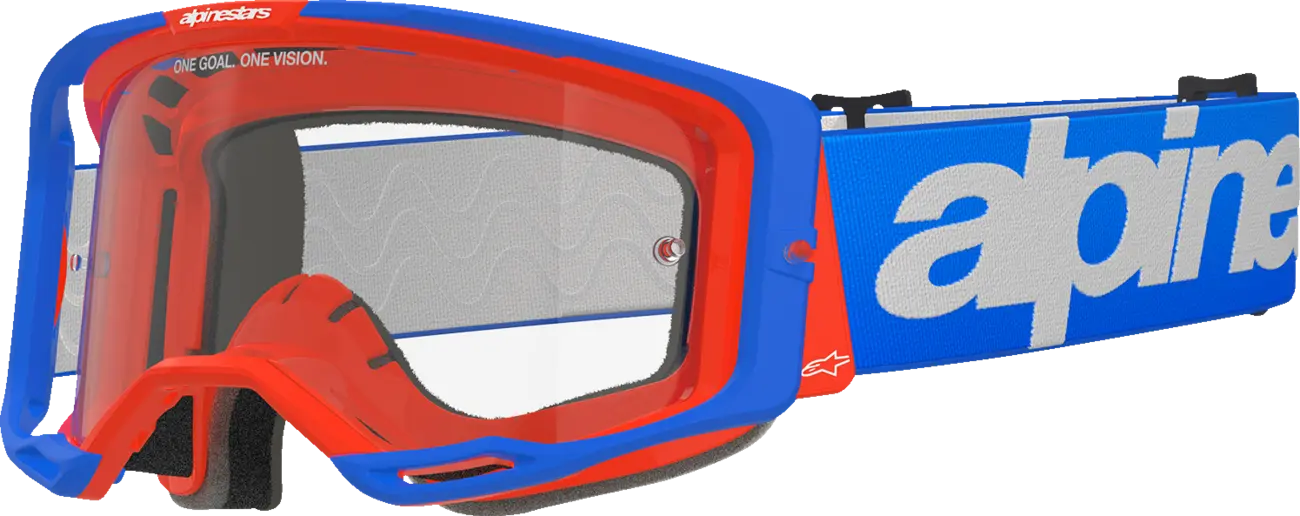Alpinestars Crossbril Vision 8 Wordmark Blue/Orange Clear