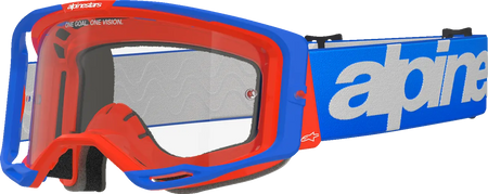 Alpinestars Crossbril Vision 8 Wordmark Blue/Orange Clear