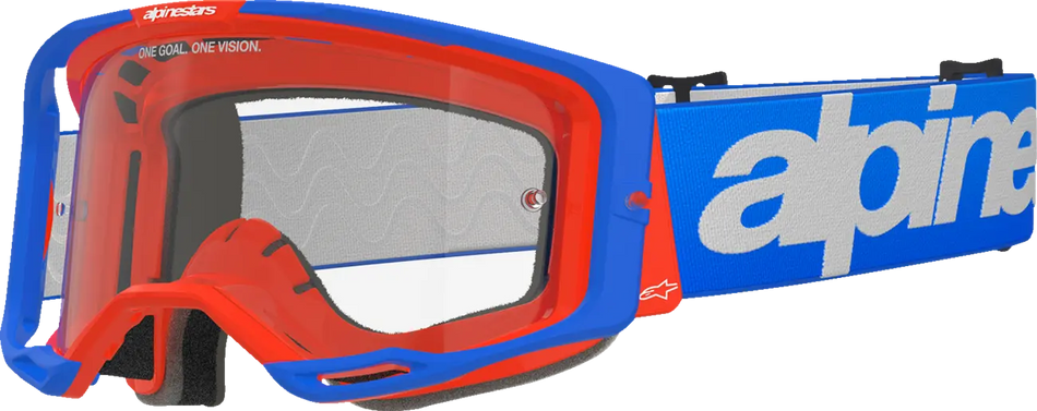 Alpinestars Crossbril Vision 8 Wordmark Blue/Orange Clear