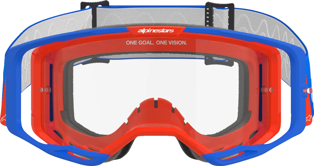 Alpinestars Crossbril Vision 8 Wordmark Blue/Orange Clear