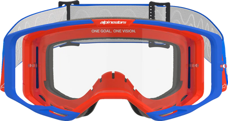 Alpinestars Crossbril Vision 8 Wordmark Blue/Orange Clear