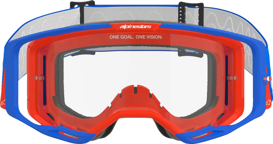 Alpinestars Crossbril Vision 8 Wordmark Blue/Orange Clear