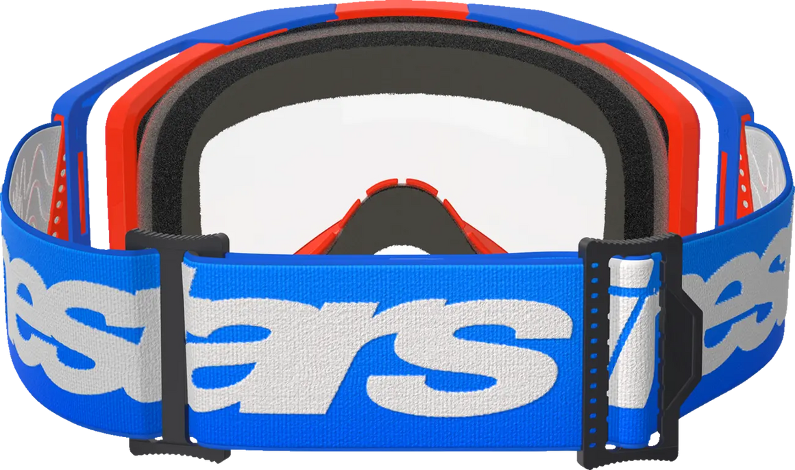 Alpinestars Crossbril Vision 8 Wordmark Blue/Orange Clear