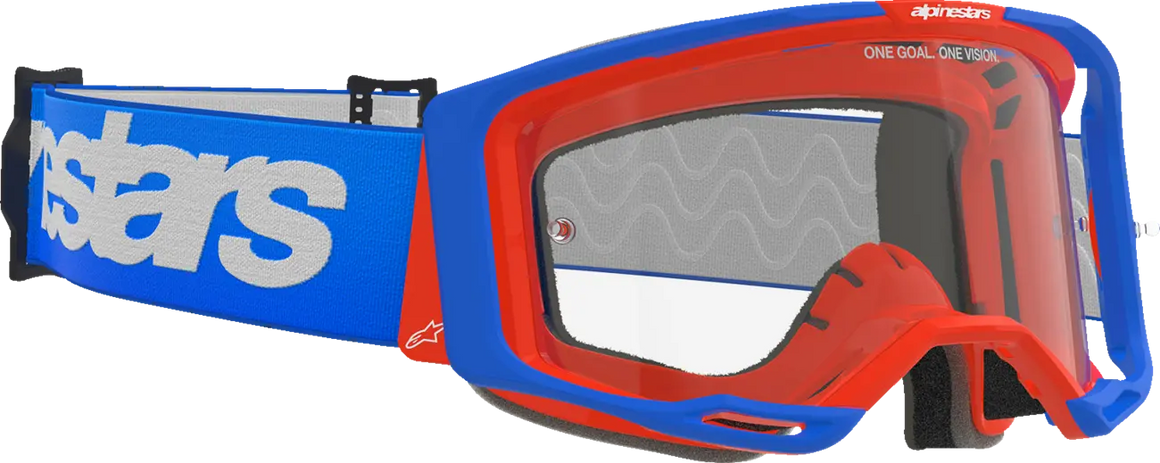 Alpinestars Crossbril Vision 8 Wordmark Blue/Orange Clear