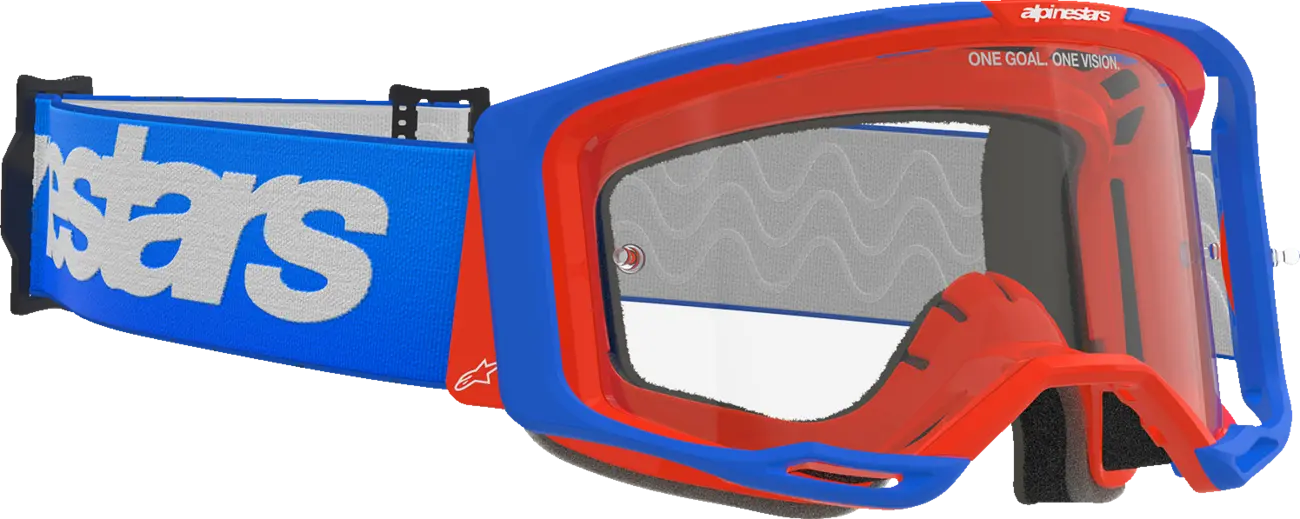 Alpinestars Crossbril Vision 8 Wordmark Blue/Orange Clear