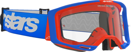 Alpinestars Crossbril Vision 8 Wordmark Blue/Orange Clear