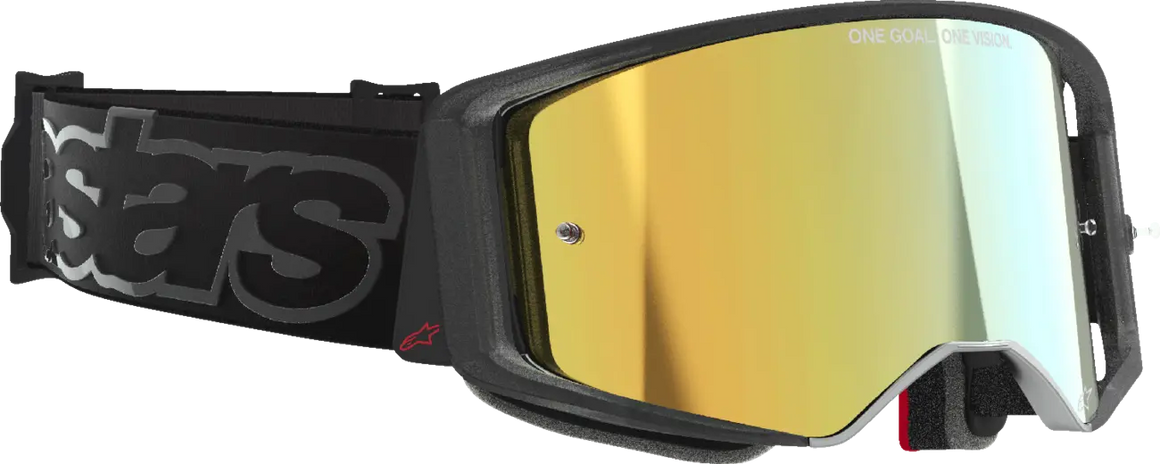 Alpinestars Crossbril Supertech Vista Black Mirror-Gold