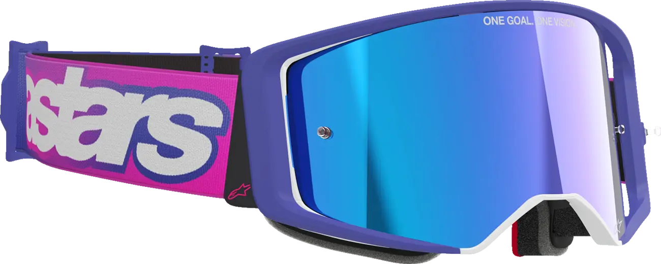 Alpinestars Crossbril Supertech Vista Purple/Pink Mirror-Blue