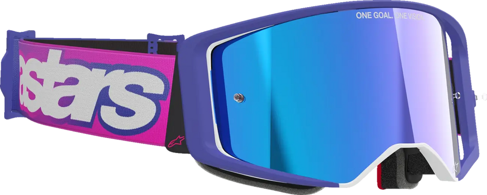 Alpinestars Crossbril Supertech Vista Purple/Pink Mirror-Blue