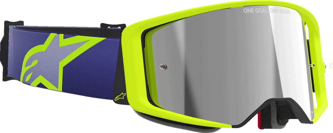 Alpinestars Crossbril Supertech Corp Purple/Yl Mirror-Silver