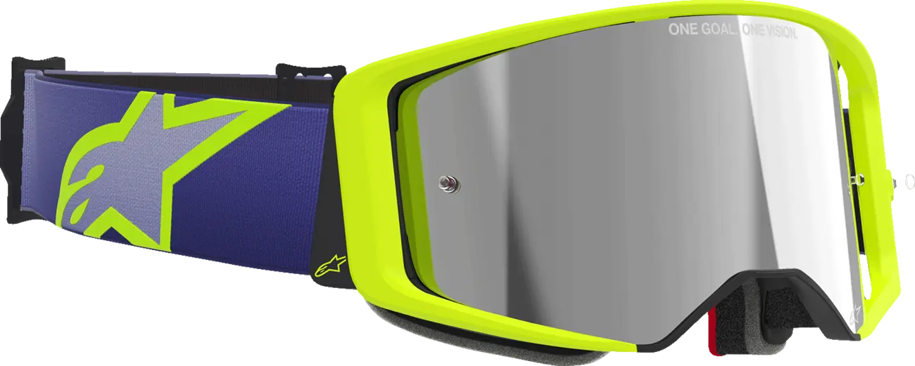 Alpinestars Crossbril Supertech Corp Purple/Yl Mirror-Silver
