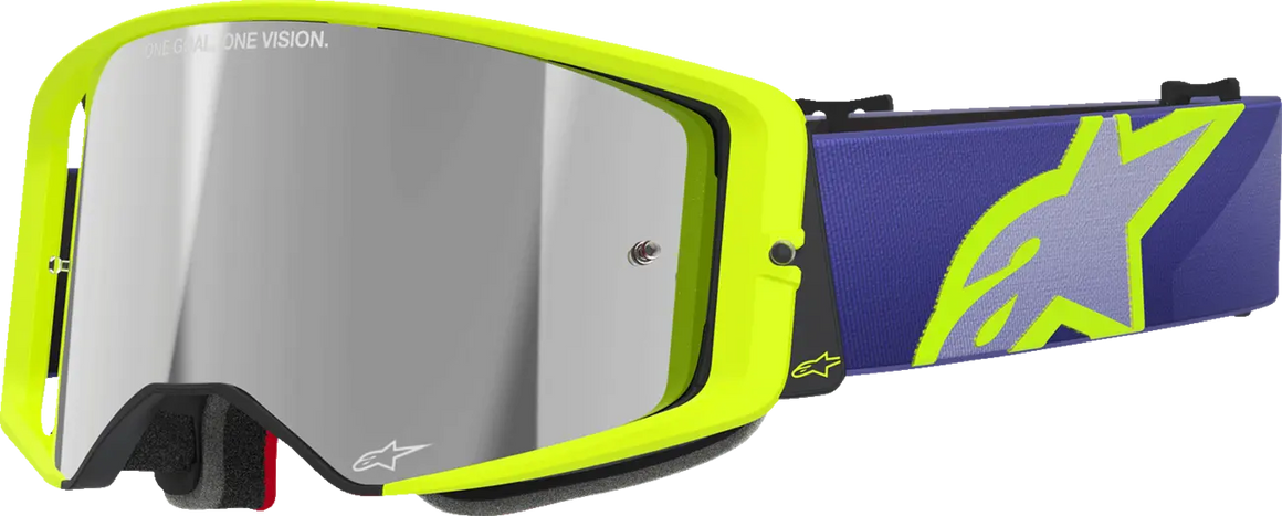 Alpinestars Crossbril Supertech Corp Purple/Yl Mirror-Silver