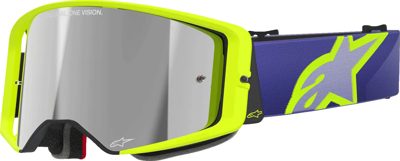 Alpinestars Crossbril Supertech Corp Purple/Yl Mirror-Silver