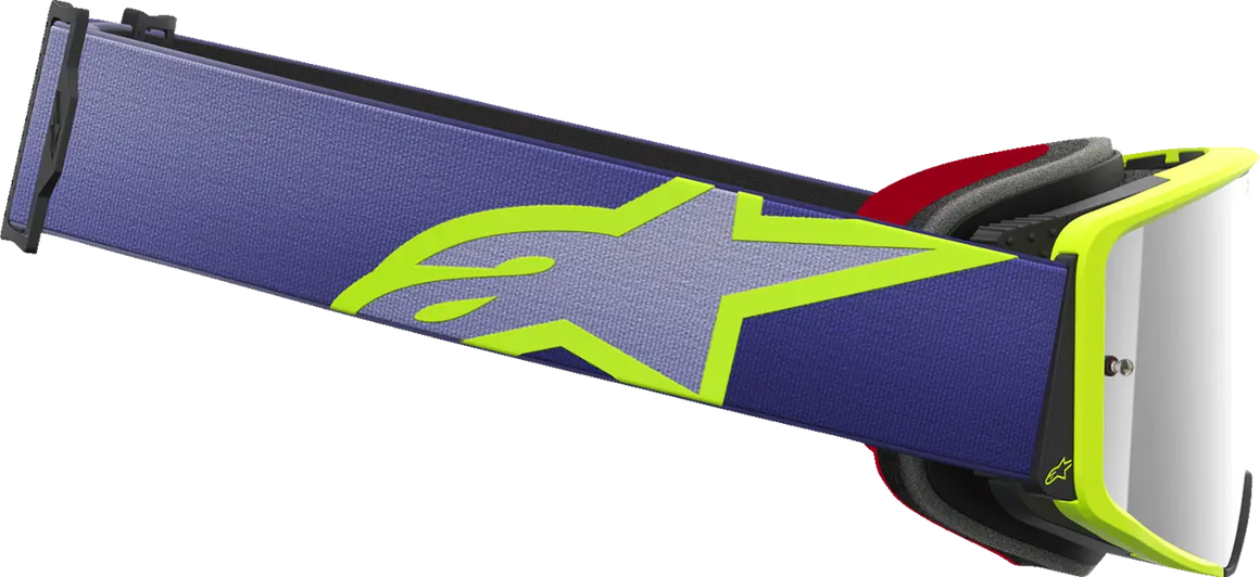 Alpinestars Crossbril Supertech Corp Purple/Yl Mirror-Silver