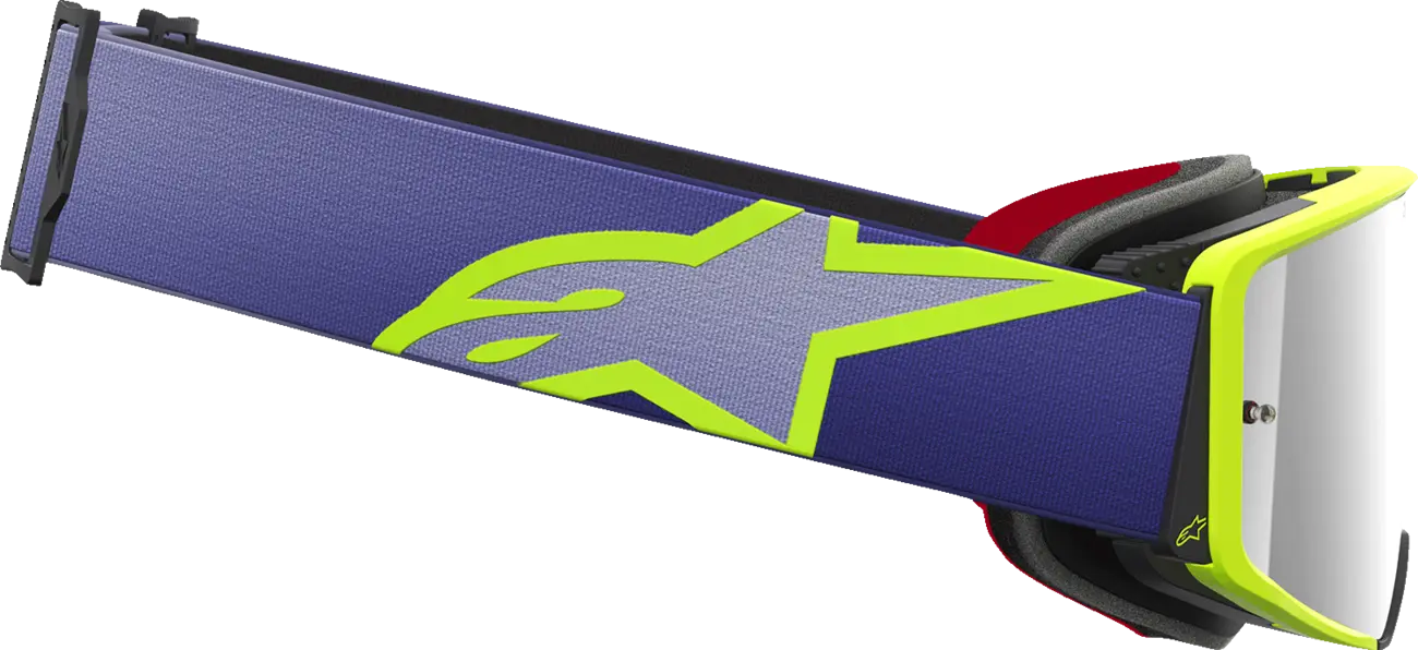 Alpinestars Crossbril Supertech Corp Purple/Yl Mirror-Silver