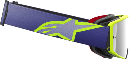 Alpinestars Crossbril Supertech Corp Purple/Yl Mirror-Silver