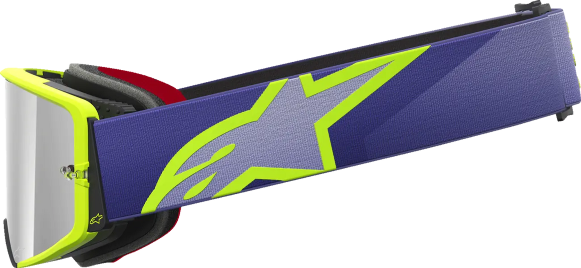 Alpinestars Crossbril Supertech Corp Purple/Yl Mirror-Silver
