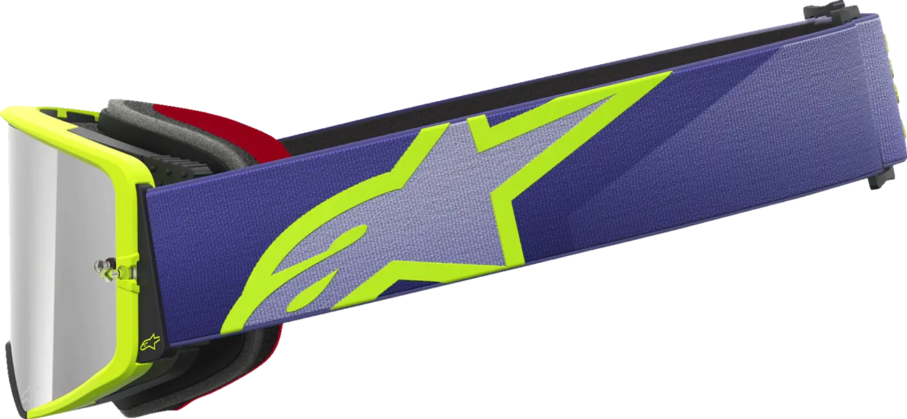 Alpinestars Crossbril Supertech Corp Purple/Yl Mirror-Silver