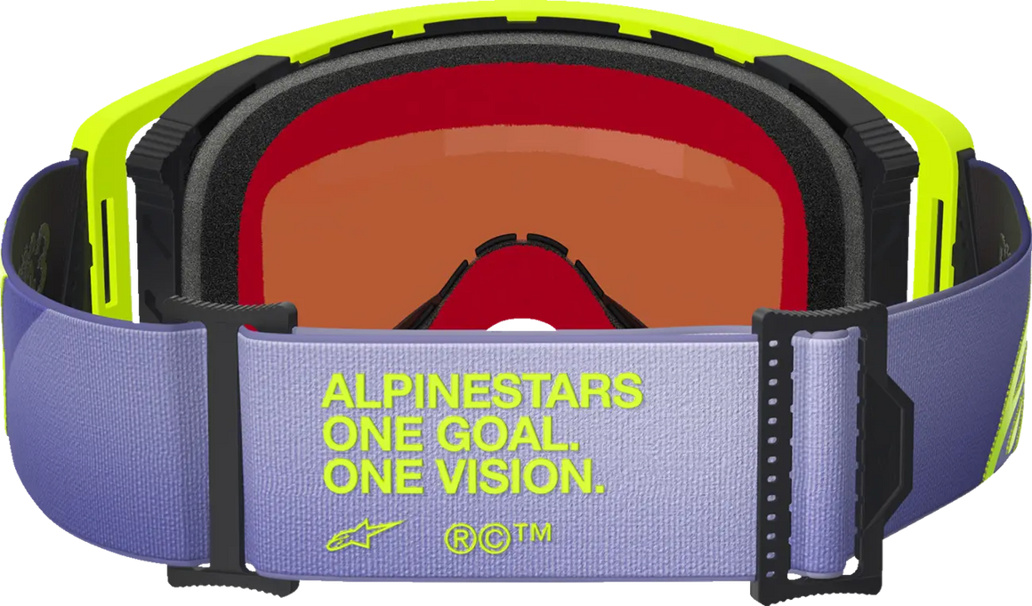 Alpinestars Crossbril Supertech Corp Purple/Yl Mirror-Silver