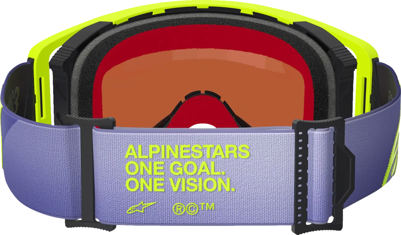 Alpinestars Crossbril Supertech Corp Purple/Yl Mirror-Silver