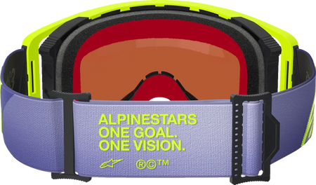 Alpinestars Crossbril Supertech Corp Purple/Yl Mirror-Silver