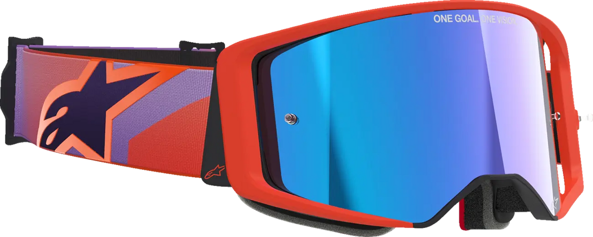 Alpinestars Crossbril Supertech Corp Coral/Purple Mirror-Blue