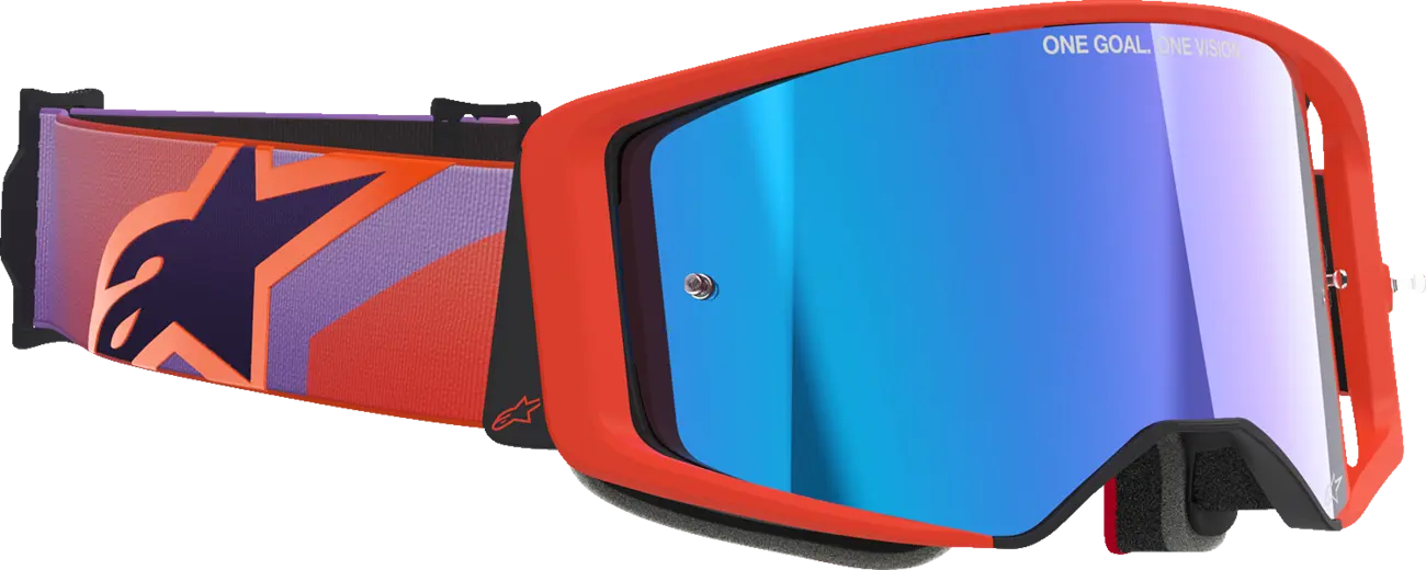 Alpinestars Crossbril Supertech Corp Coral/Purple Mirror-Blue