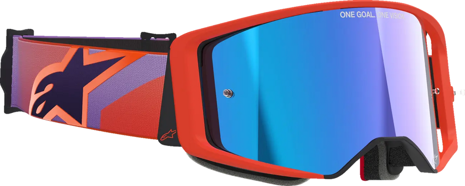 Alpinestars Crossbril Supertech Corp Coral/Purple Mirror-Blue