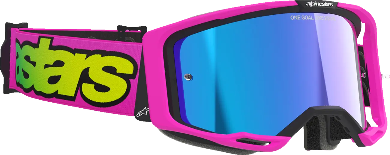 Alpinestars Crossbril Vision 8 Vista Pink/Yellow Mirror-Blue