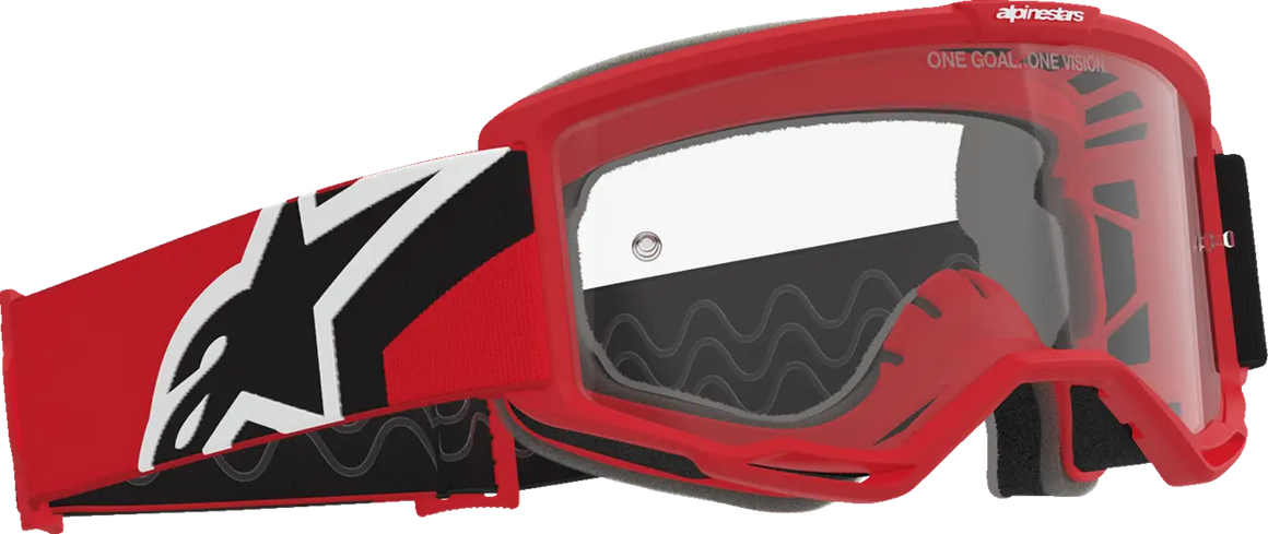Alpinestars Crossbril MX Vision OTG Red/Black/White/Clear