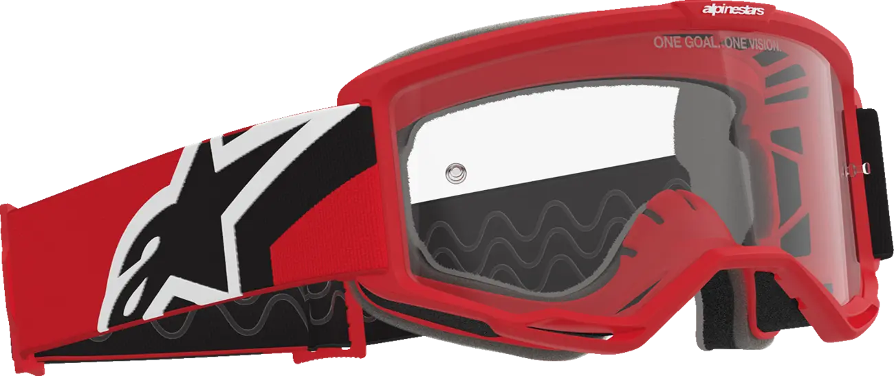Alpinestars Crossbril MX Vision OTG Red/Black/White/Clear
