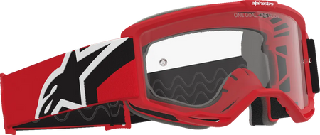 Alpinestars Crossbril MX Vision OTG Red/Black/White/Clear